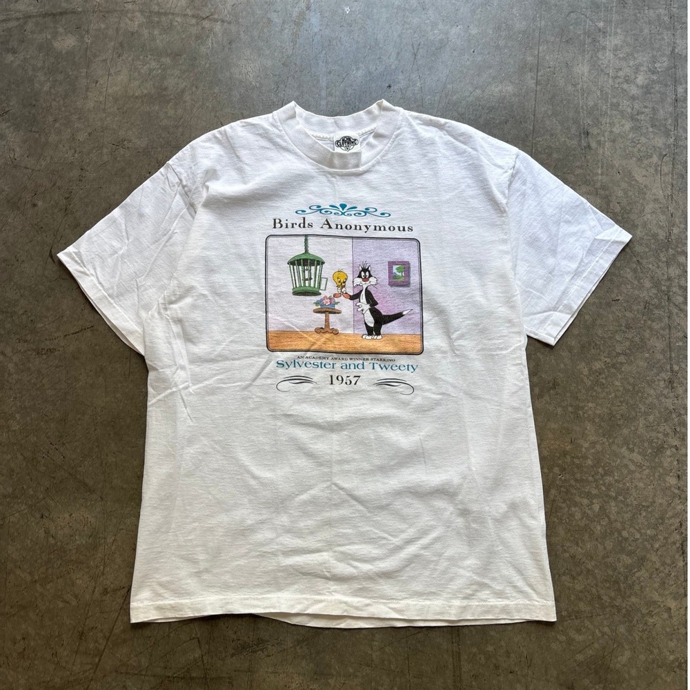 Vintage 90's 1991 Acme Clothing Looney Tunes Birds Anonymous‎ Sylvester & Tweety